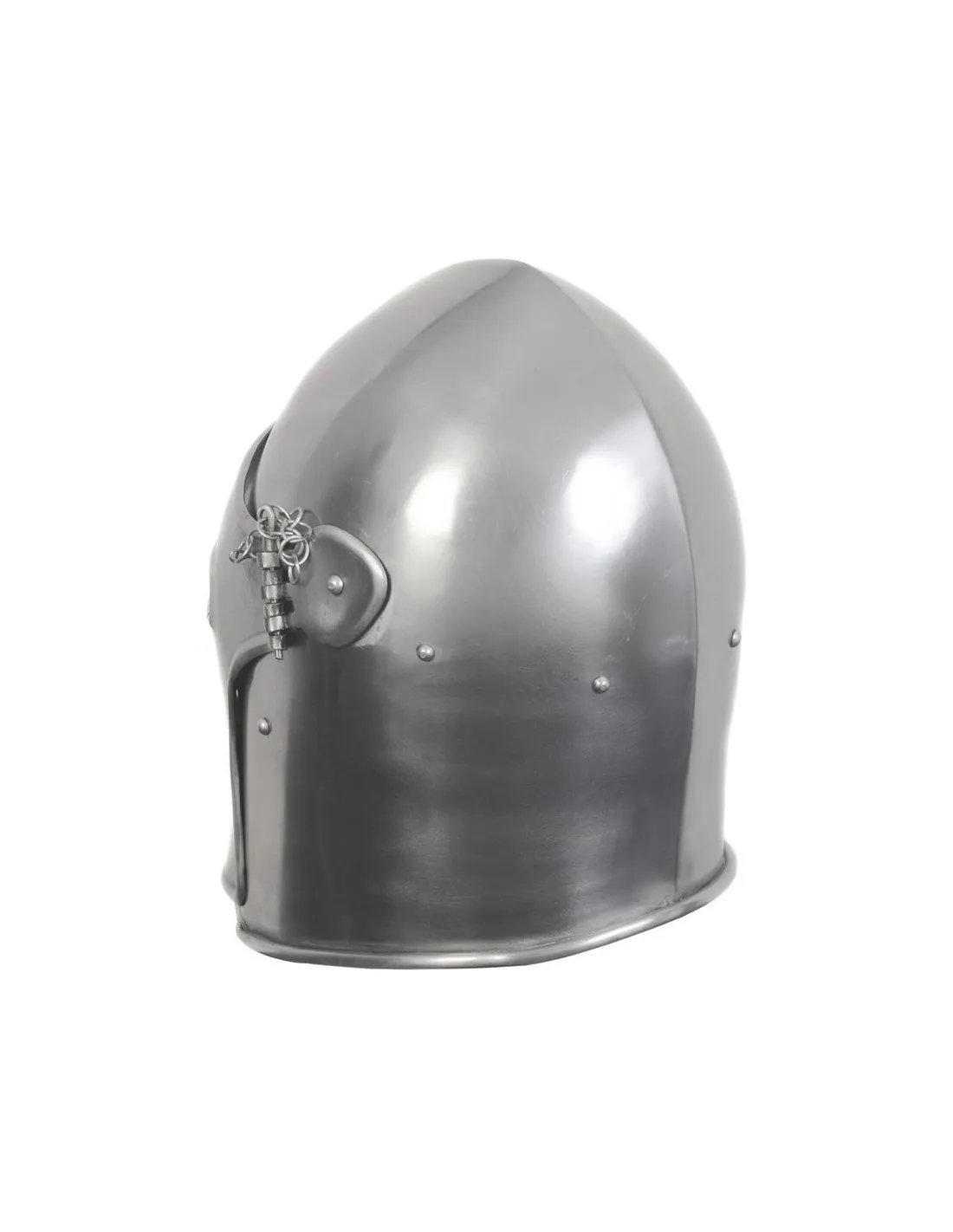 Bacinet de guerrier médiéval, avec visière ⚔️ Boutique Épées