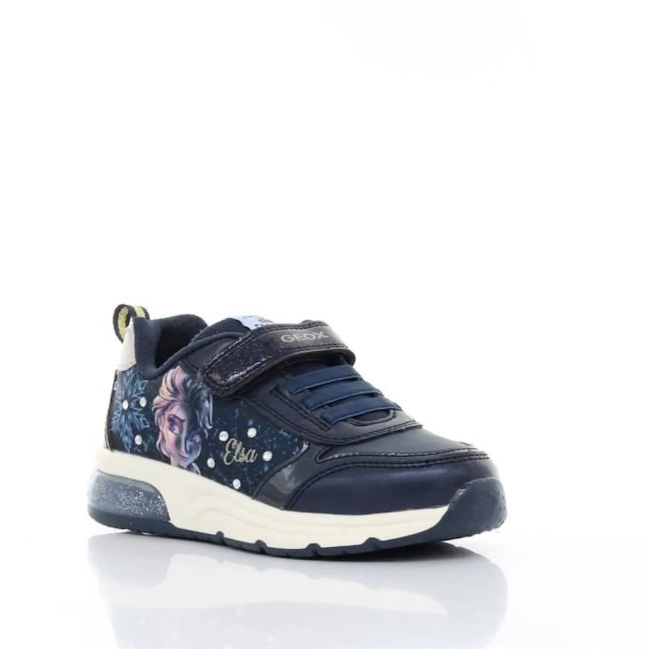 Basket Geox Enfant - GEOX - J268VD0ANAJC4256 - Scratch - Confort exceptionnel - Rond bleu - Geox