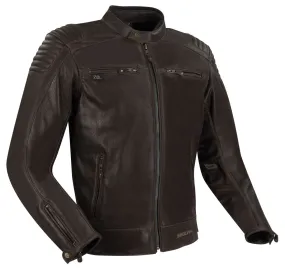 Blouson Segura Express marron, blouson moto cuir été, perforé
