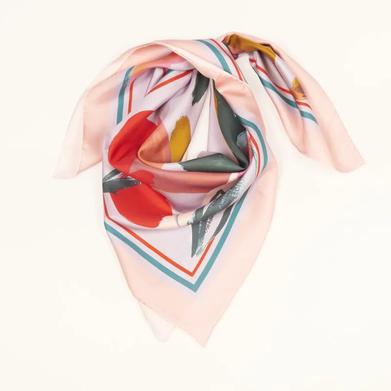 Carré en twill de soie imprimé - LAURA