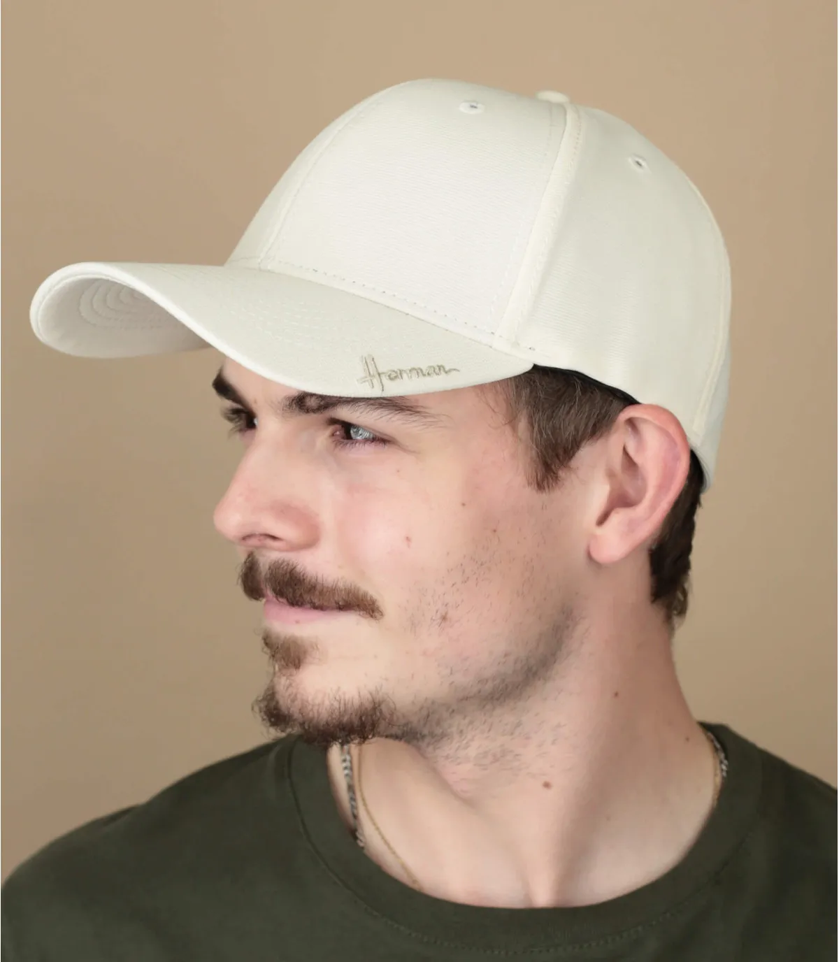 Casquette baseball beige herman - Vigo beige Herman Headwear : Headict