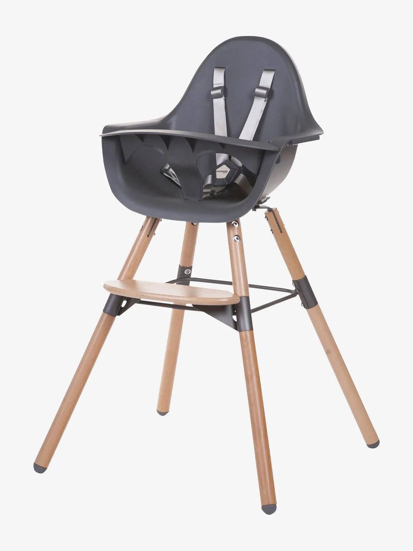Chaise haute Evolu 2 + arceau CHILDHOME naturel blanc - Childhome