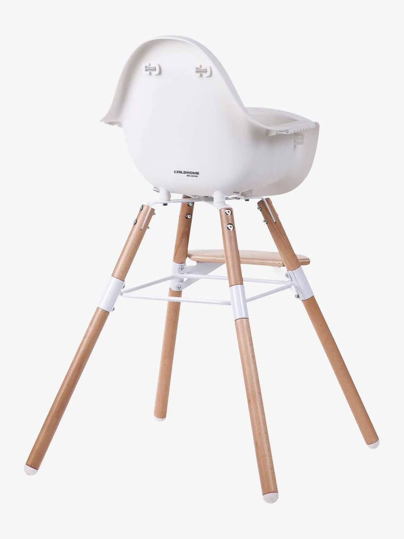 Chaise haute Evolu 2 + arceau CHILDHOME naturel blanc - Childhome