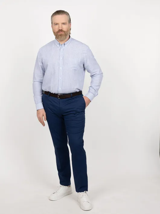 Chemise Rayee Ralph Capel Grande Taille bleu homme grande taille - Capelstore