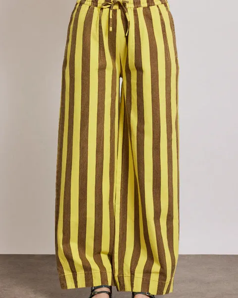 Damson Madder Pantalon rafe Stripe de choc jaune - Trouva