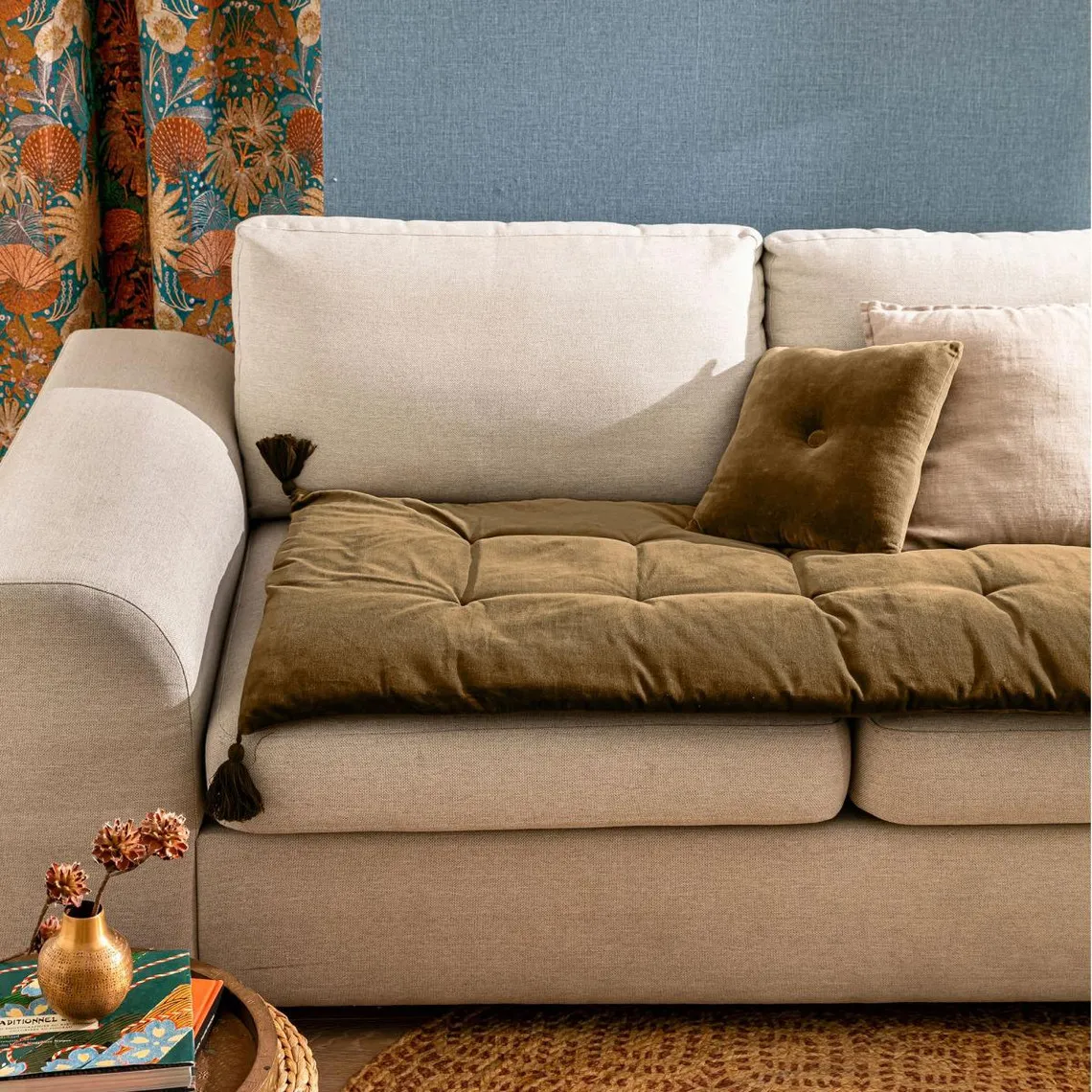 Futon TOMAN Futon marron glacé | 3 Suisses