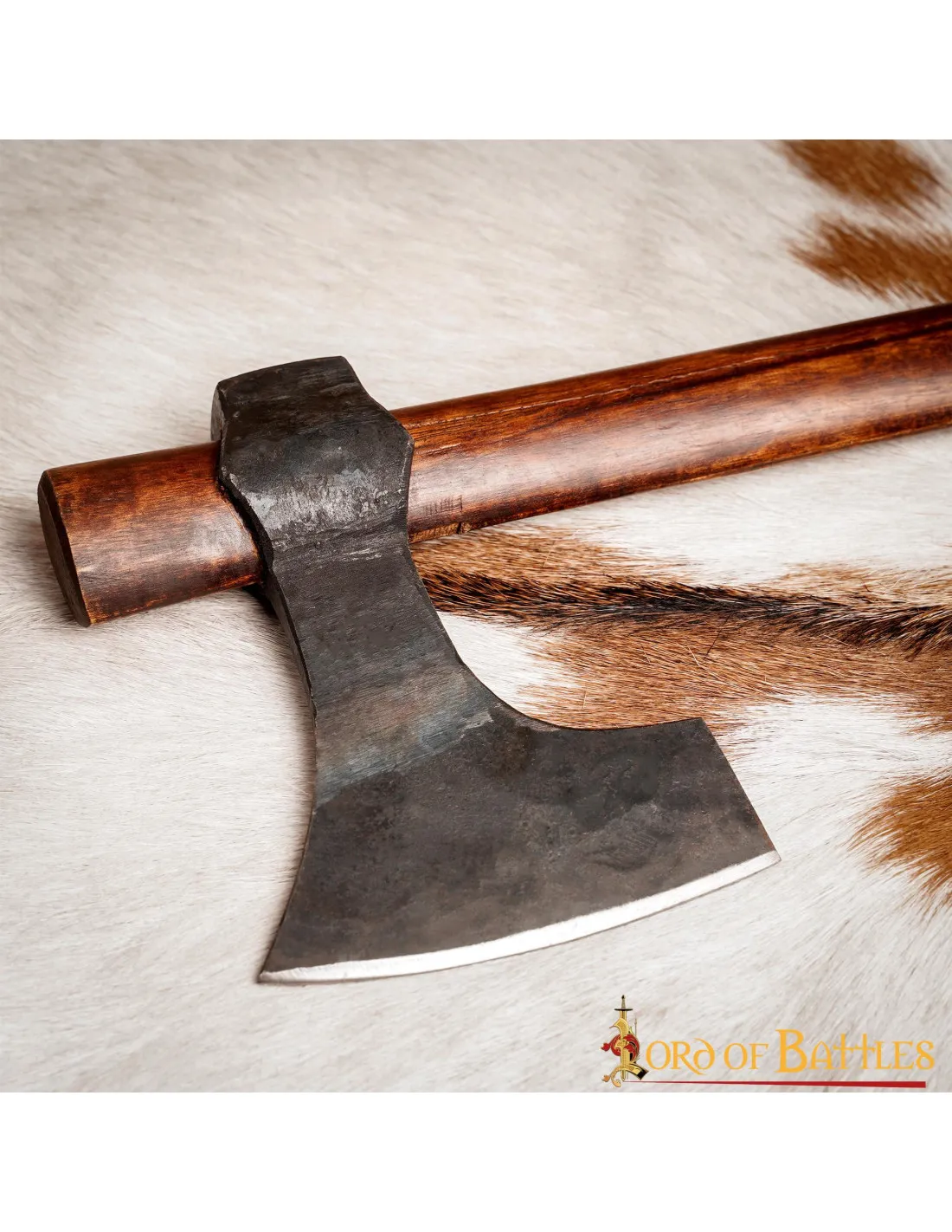Hache barbu viking forgée à la main ⚔️ Boutique Épées