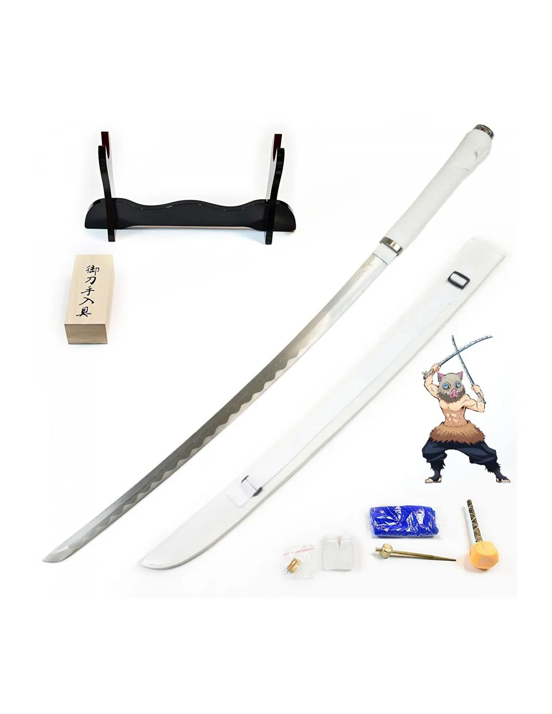 Hashibira Inosuke Katana forgé à la main, Demon Slayer ⚔️ Boutique Épées
