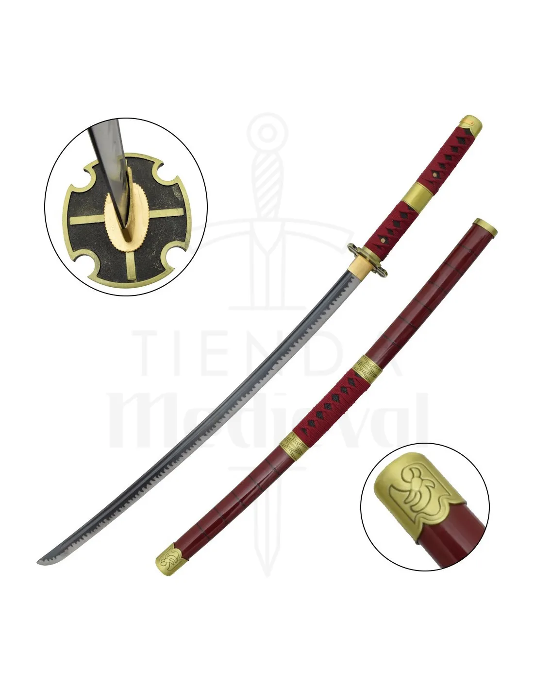 Katana non officiel fait à la main Sandai Kitetsu de Zoro - One Piece ⚔️