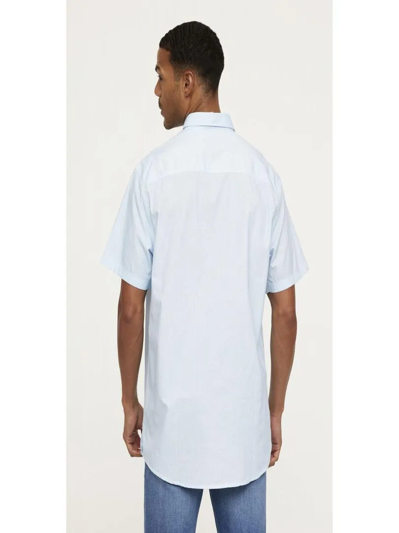 Lee Cooper - Chemise manches courtes coton comfort DOMBO - Bleu gris