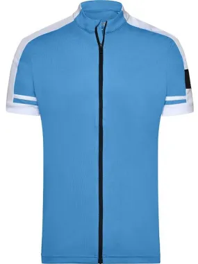 maillot cycliste zippé HOMME JN454 - bleu cobalt 