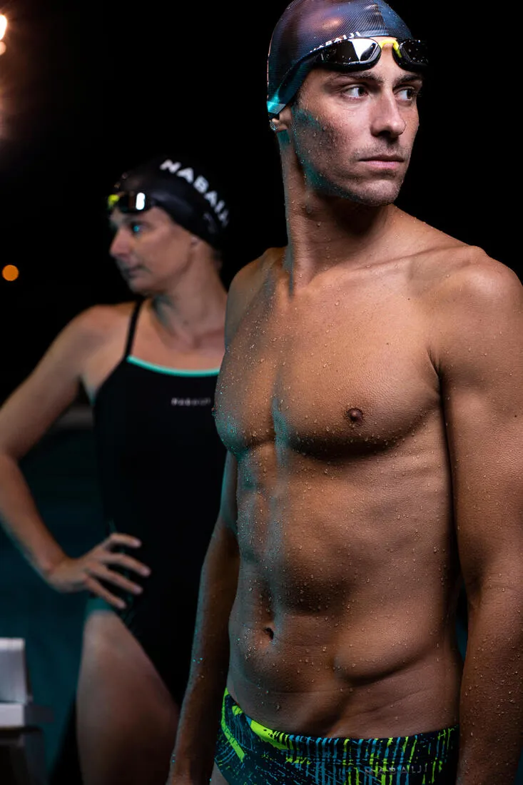 Maillot de bain natation homme bandeau  900 koli vert