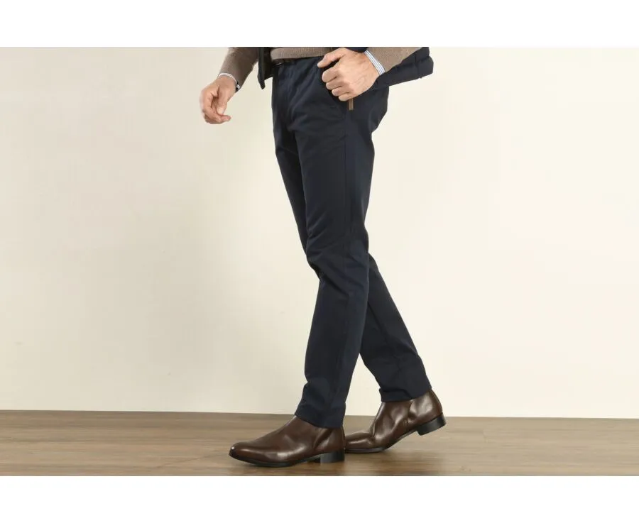 Pantalon chino homme Navy Foncé Nigel Ii