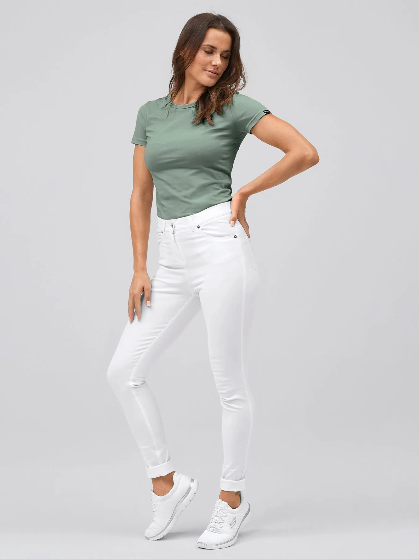 Pantalon femme taille haute – extensible et confort