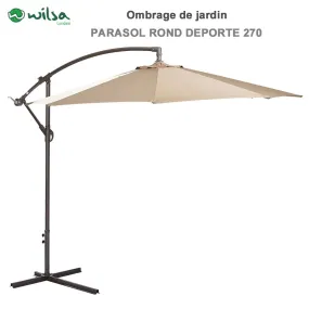 Parasol rond déporté 270 cm Wilsa Garden