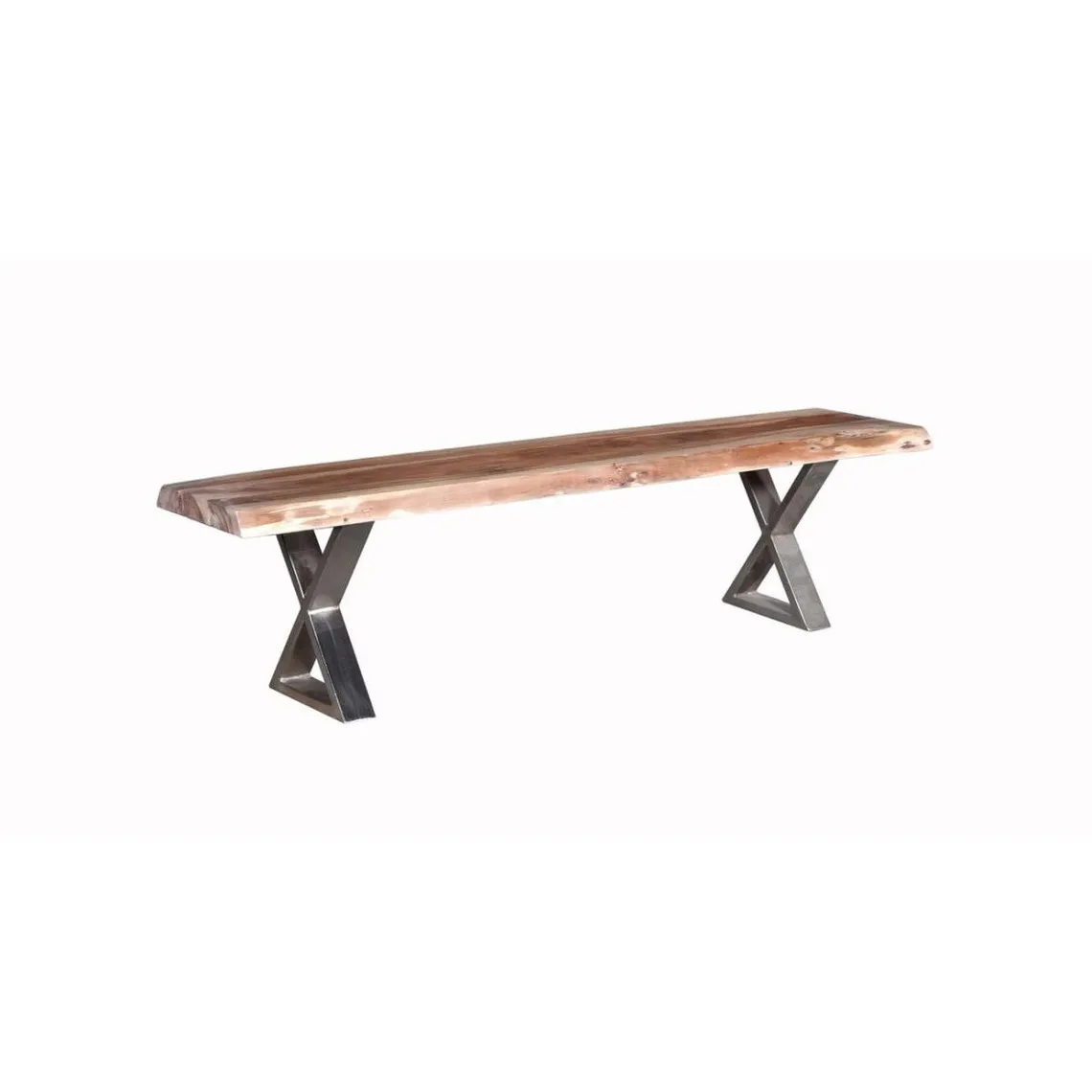 Plateau pour banc en Acacia massif Goa Marron   | 3 Suisses