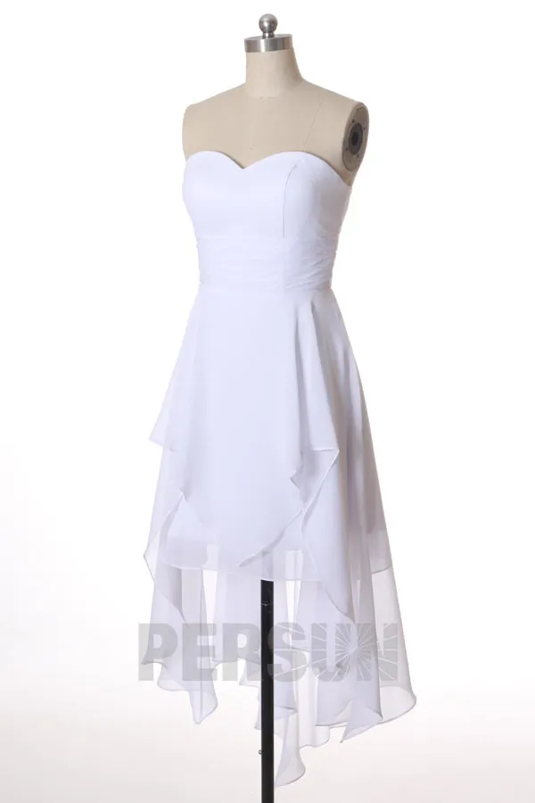 Robe bustier courte devant longue derrière