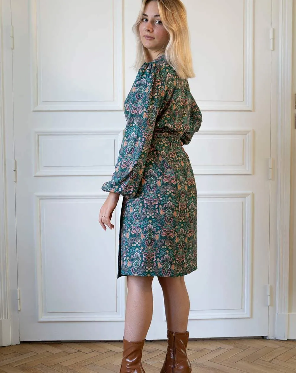 Robe cache-coeur Ziska 100% EcoVero imprimé Made in France