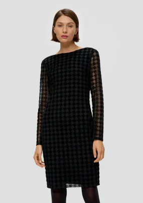 Robe en maille à imprimé floqué