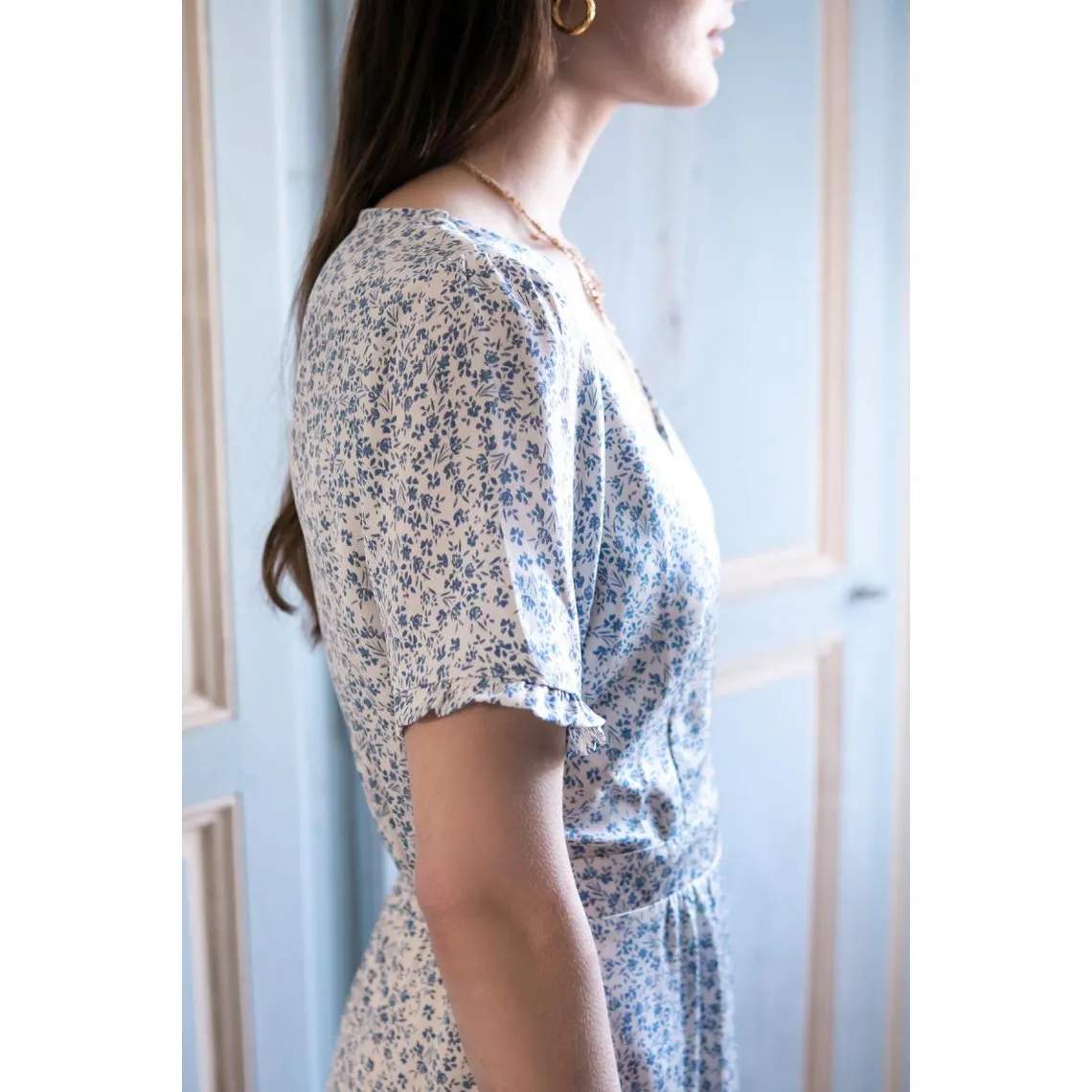 Robe fleurie portefeuille | Robe longue 3 SUISSES