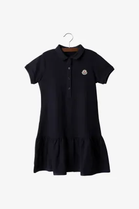 Robe polo fille à basque