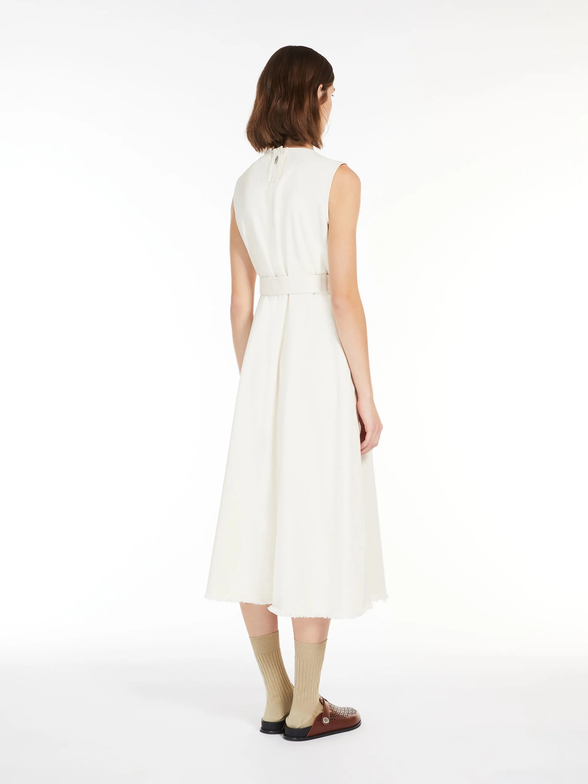 Robe sans manches en bull de coton