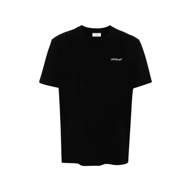 T-shirt col rond manche courte coton noir Cloud Arrow