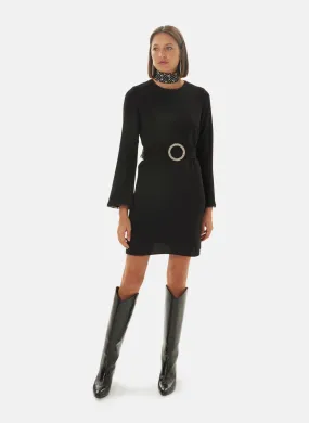 TARA JARMON  Robe évasée  courte courtes rond - raja - Noir
