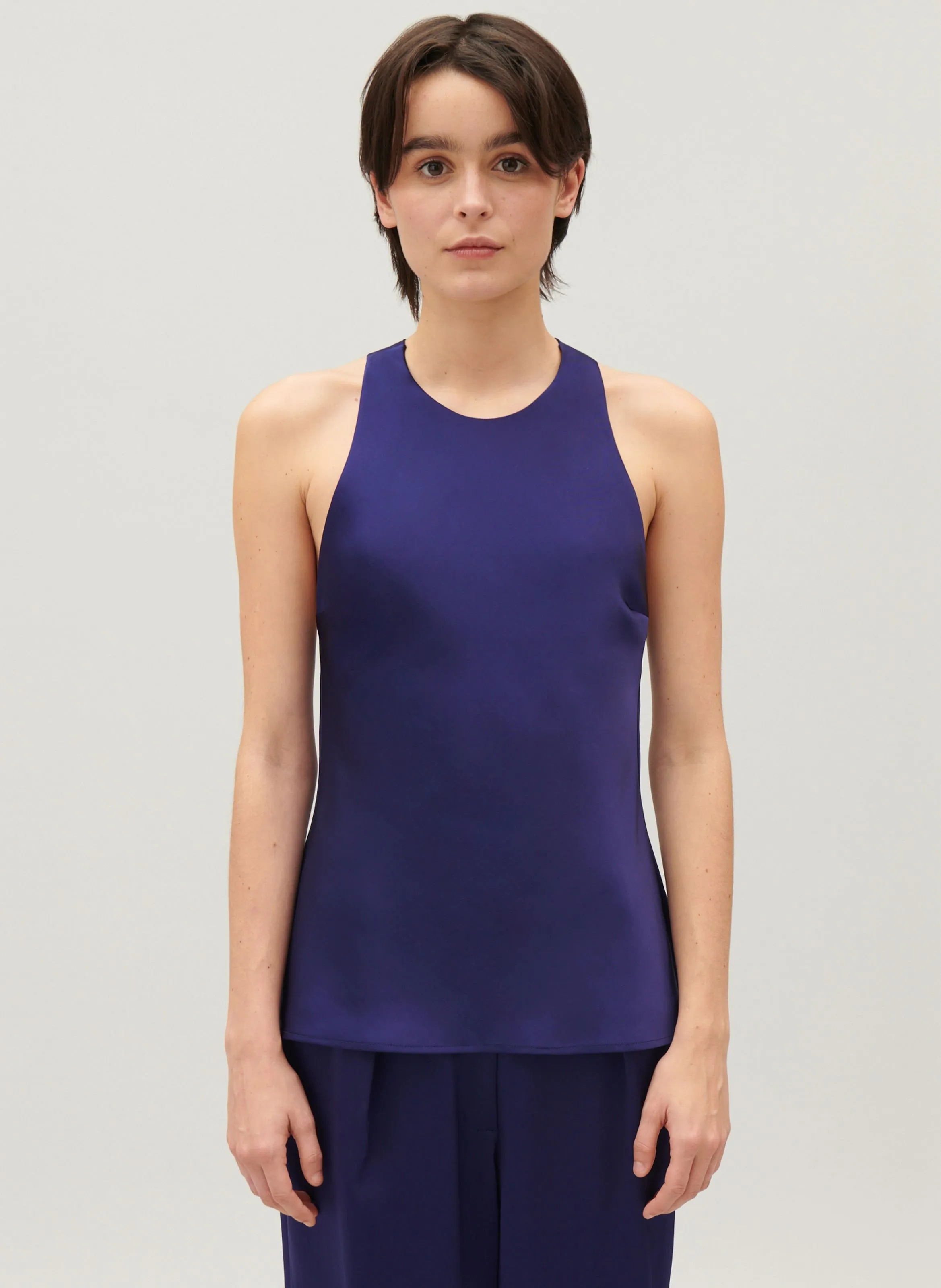 TOP CINTRé COL ROND DOS NU - CLAUDIE PIERLOT pour FEMME | Printemps
