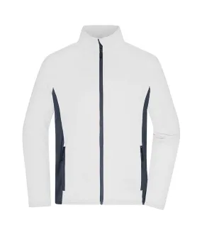 Veste polaire de travail stretch - Homme - JN1860 - blanc et gris carbone