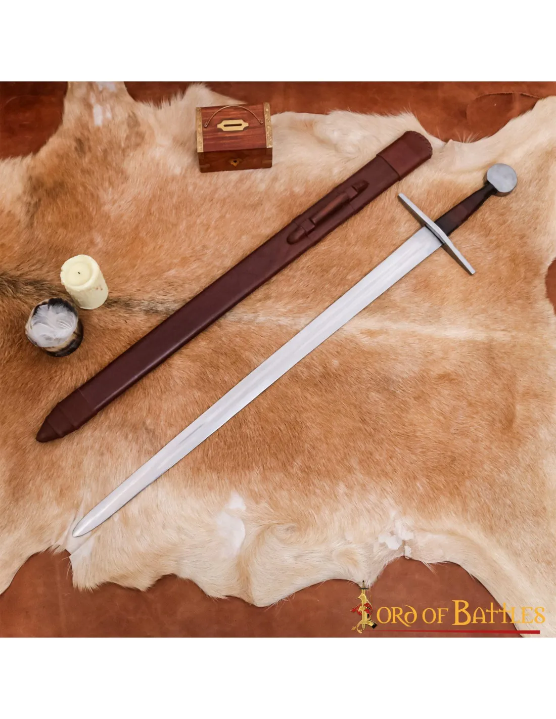 Épée médiévale Oakeshott avec fourreau (99 cm.) ⚔️ Boutique Épées